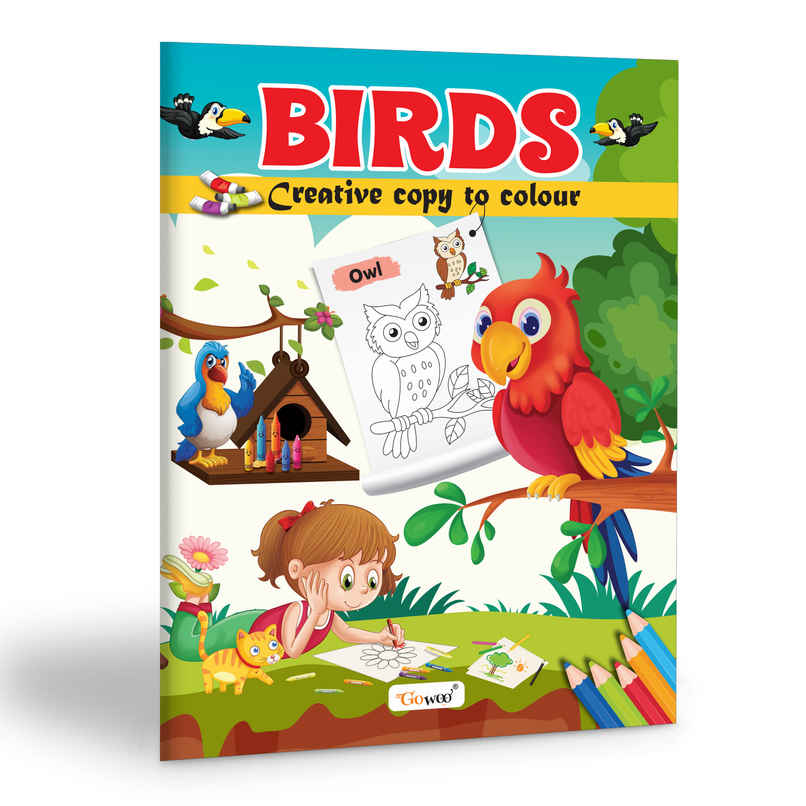 Birds-Creative Copy To Colour | Early Learning Coloring Book | Educational Coloring Book