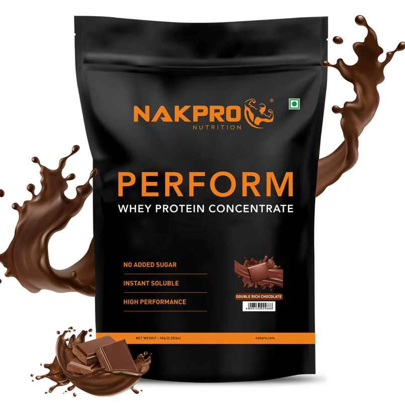 Nakpro Perform Whey Protein Concentrate Double Rich Chocolate 24G Protein 5.3G Bcaa