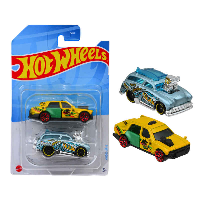 Hot Wheels 2-Car Pack of 1:64 Scale VehiclesTheme-HWD00 Hot Wheels 2-Car Pack of 1:64 Scale VehiclesTheme-HWD00