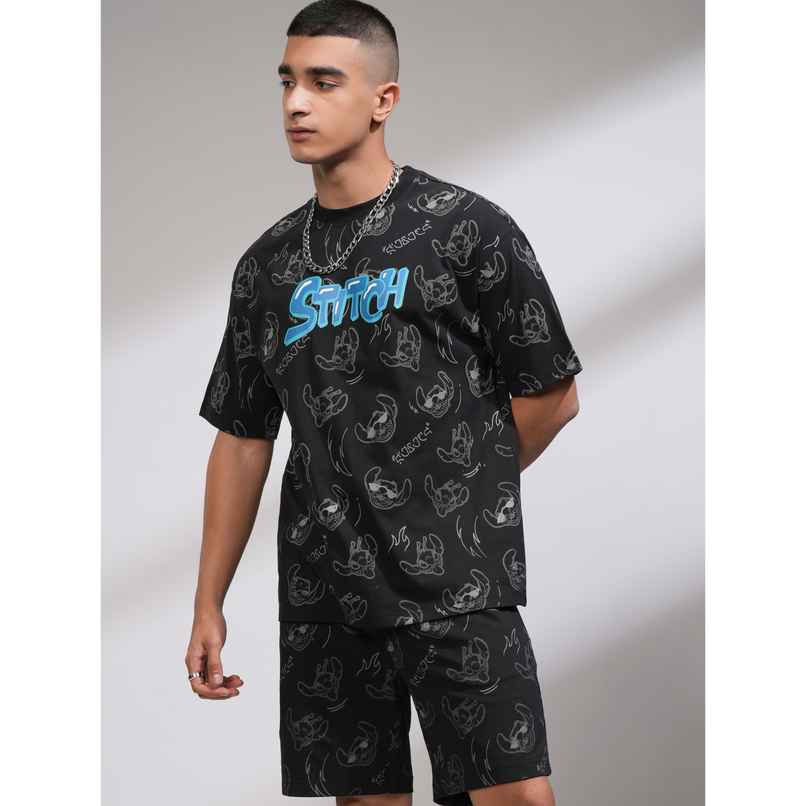 Highlander Men's Co-ord Set - Disney Stitch | Black - S