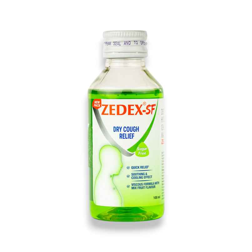 Zedex SF Dry Cough Sugar Free Syrup Mixed Fruit Flavour