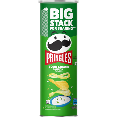 Pringles Potato Chips Sour Cream & Onion Flavour