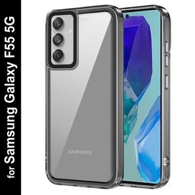 Zapcase Back Cover for Samsung Galaxy F55 5G | Space-Black Zapcase Back Cover for Samsung Galaxy F55 5G | Space-Black