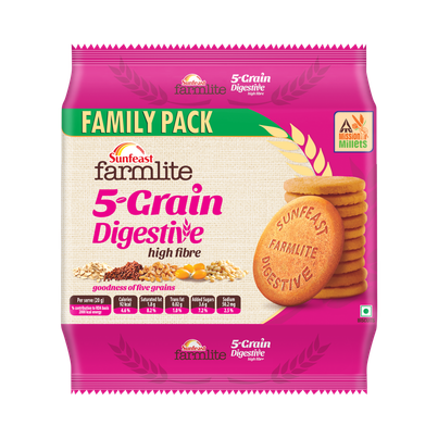 Sunfeast Farmlite 5 Seed Digestive Biscuit | High Fibre | Goodness of 5 Power Seeds & Wheat Fibre