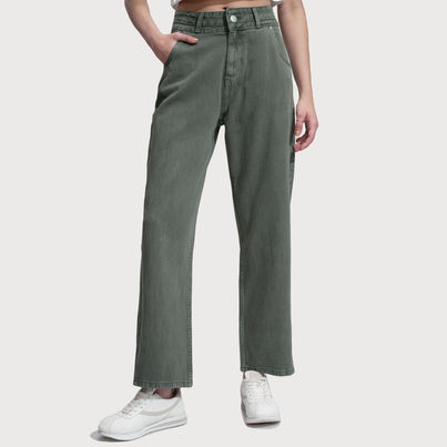 Tokyo Talkies Women's Slim Fit Stretchable Jeans | Green - S Tokyo Talkies Women's Slim Fit Stretchable Jeans | Green - S