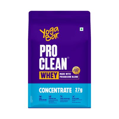 Yoga Bar ProClean Whey Protein Concentrate,27g Protein per Serve Unflavoured, Clean & Light