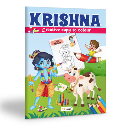 Krishna-Creative Copy To Colour | Early Learning Colouring Book | Kids Colouring Book Ages 3-5