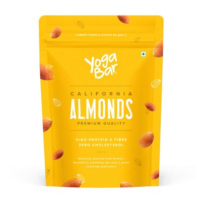 Yogabar Premium California Almonds |Badaam|100% Natural Crunchy Badam Giri