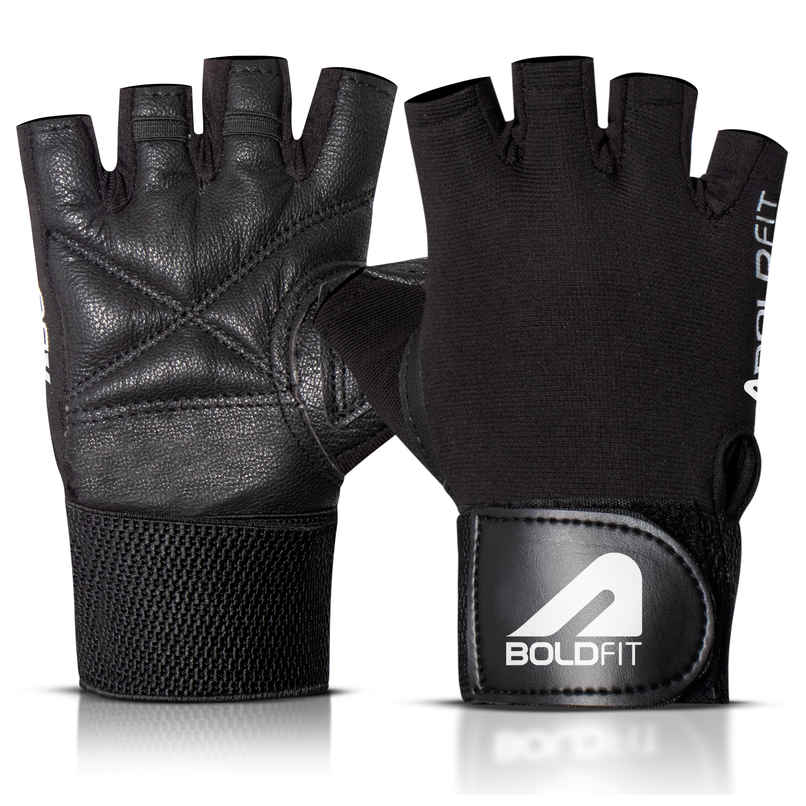 Boldfit Men's Gym Gloves with Wrist Support | Perfect for Exercise & Sports Boldfit Men's Gym Gloves with Wrist Support | Perfect for Exercise & Sports