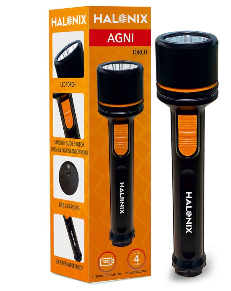 Halonix 3w Agni Rechargeable Torch