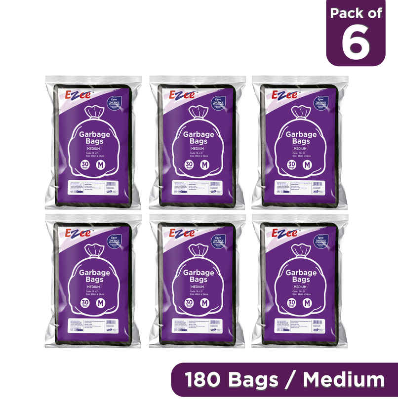 Ezee Flat Garbage Bags Medium Black | 19 x 21 Inch Ezee Flat Garbage Bags Medium Black | 19 x 21 Inch