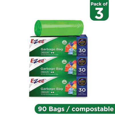 Ezee Premium Garbage Bag Medium | 19 x 21 Inch | Eco Friendly & Compostable