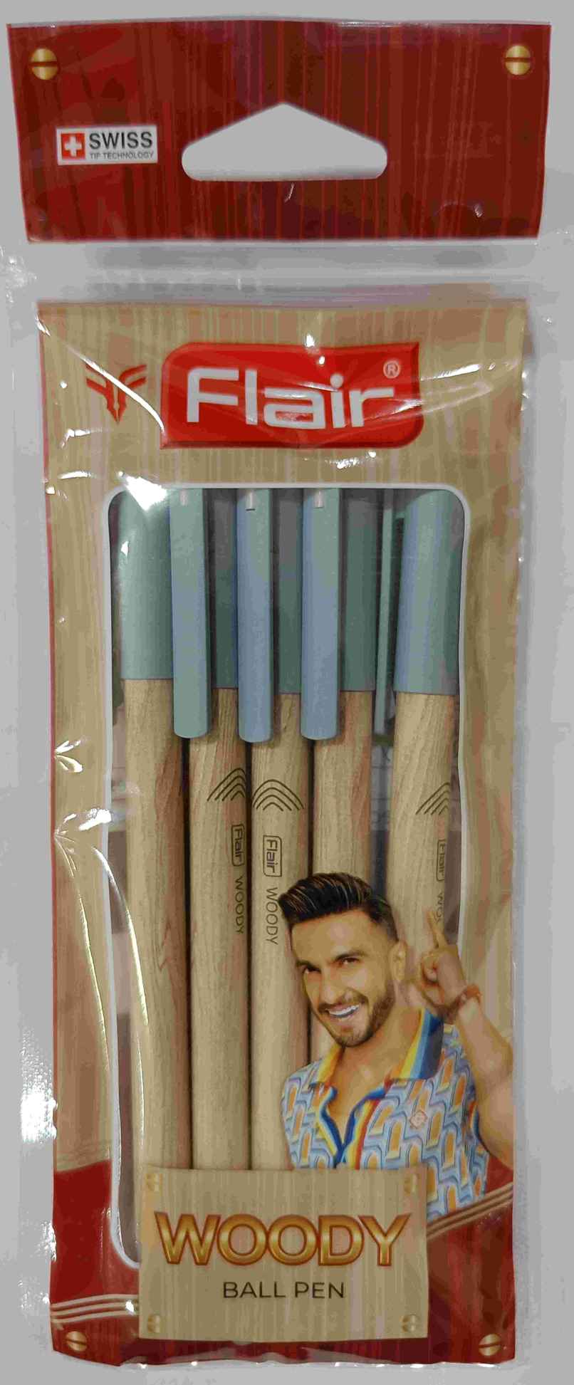 Flair Woody Ball Pen Black Pack Of 5