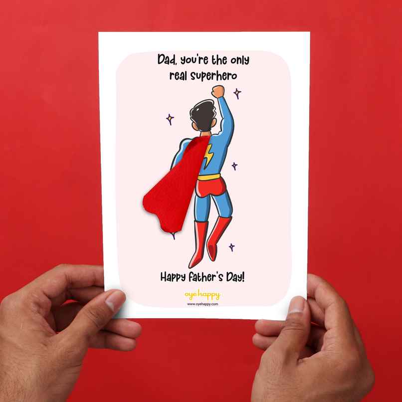 Happy Mail Superdad Cape Card