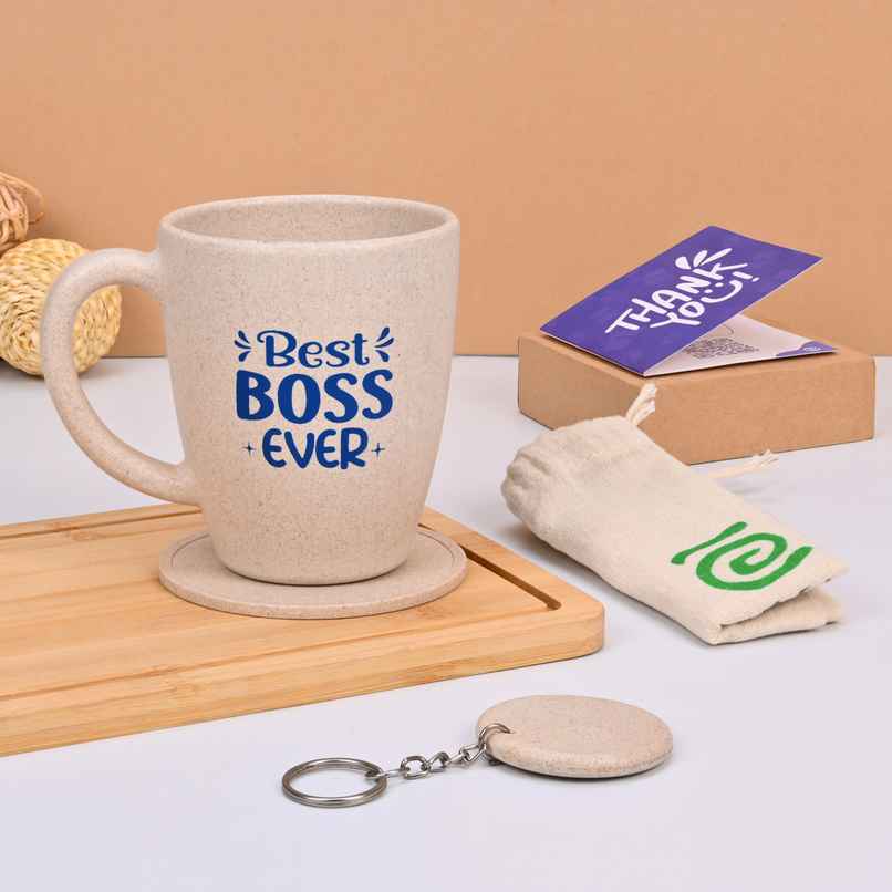 Eha Earth-Friendly Boss Gift | 300 ml Coffee Mug | Rice Husk | Sand Castle