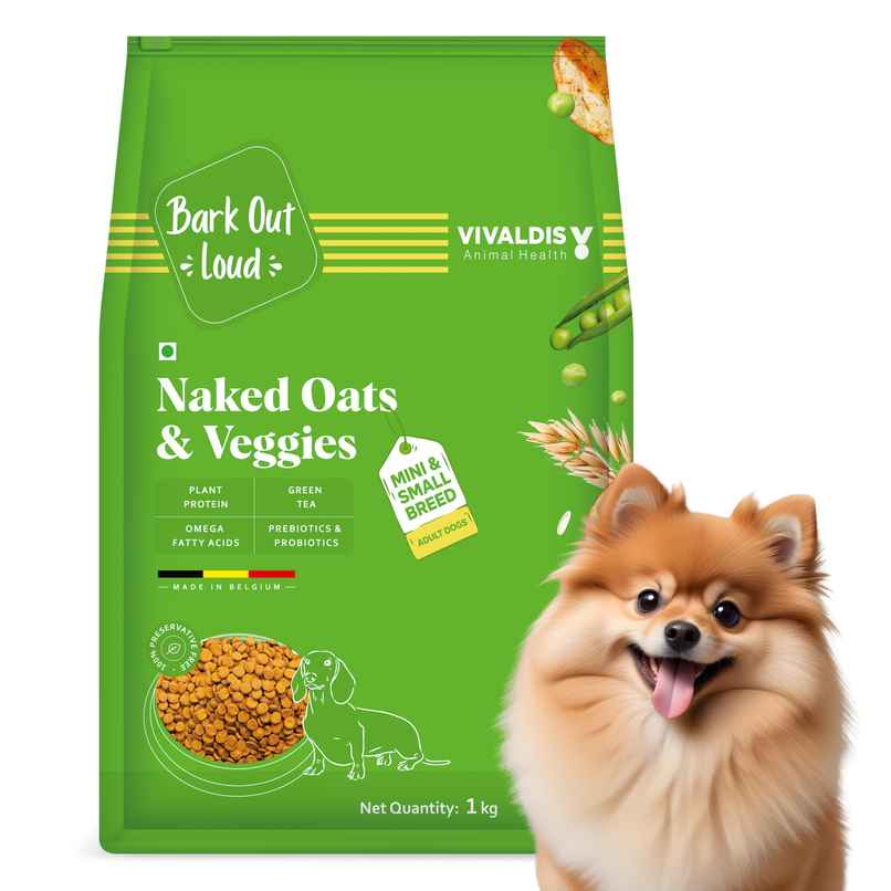 Bark Out Loud 100% Veg Dog Food Naked Oats & Veggies | Vegan | Mini Small Breed