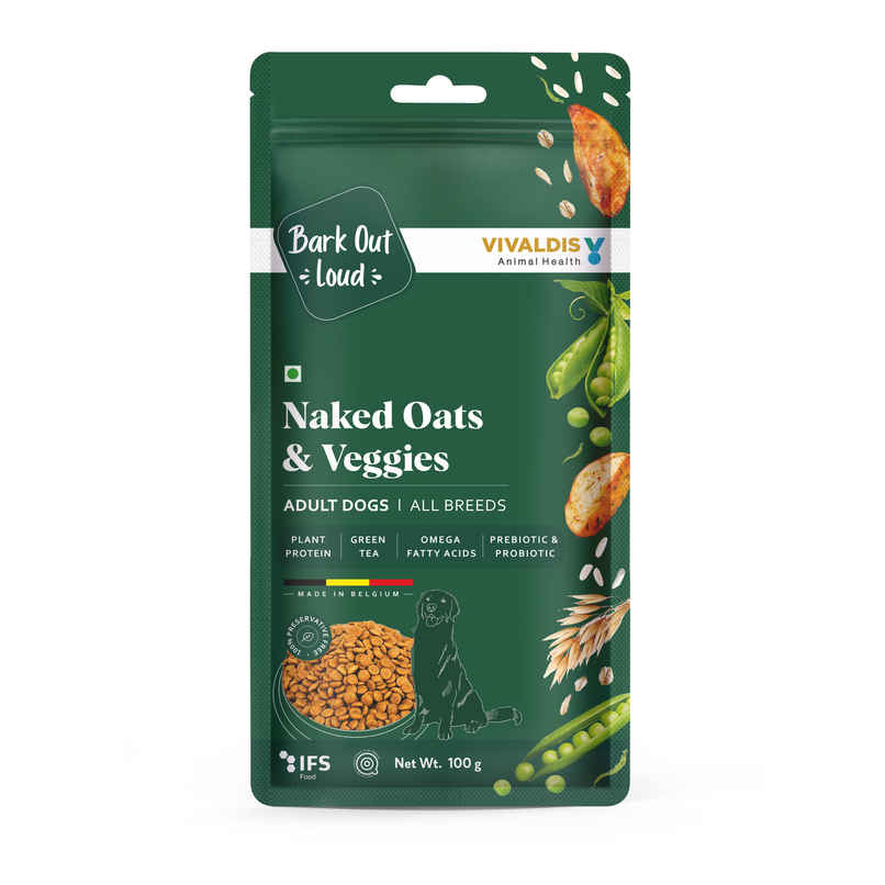 Bark Out Loud VEG Dog FOOD Naked Oats & VEGgies VEGan | Medium Large Breed