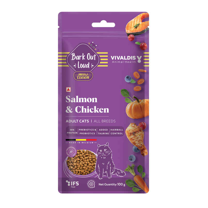 Bark Out Loud Fresh Salmon Fish & Chicken Premium Adult Cat Dry FOOD
