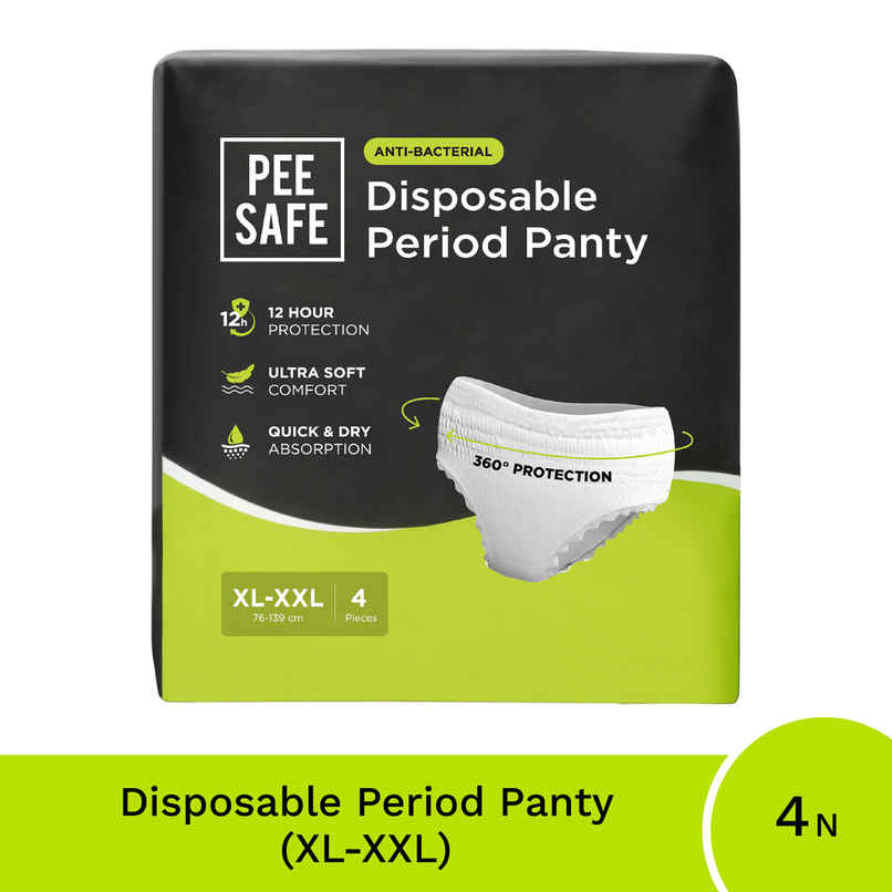 Pee Safe Disposable Leak-Proof Period Panty|Seamless,Comfortable for Day & Night Protection(XL-XXL)