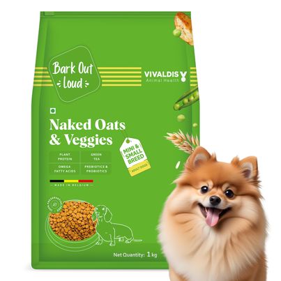 Bark Out Loud 100% Veg Dog Food Naked Oats & Veggies - Vegan | Mini Small Breed