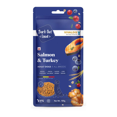 Bark Out Loud Salmon & Turkey Fish Dog FOOD | Medium Large Breed | Hypoallergenic