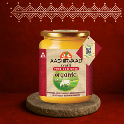 Aashirvaad Organic Pure Cow Ghee, Certified Organic