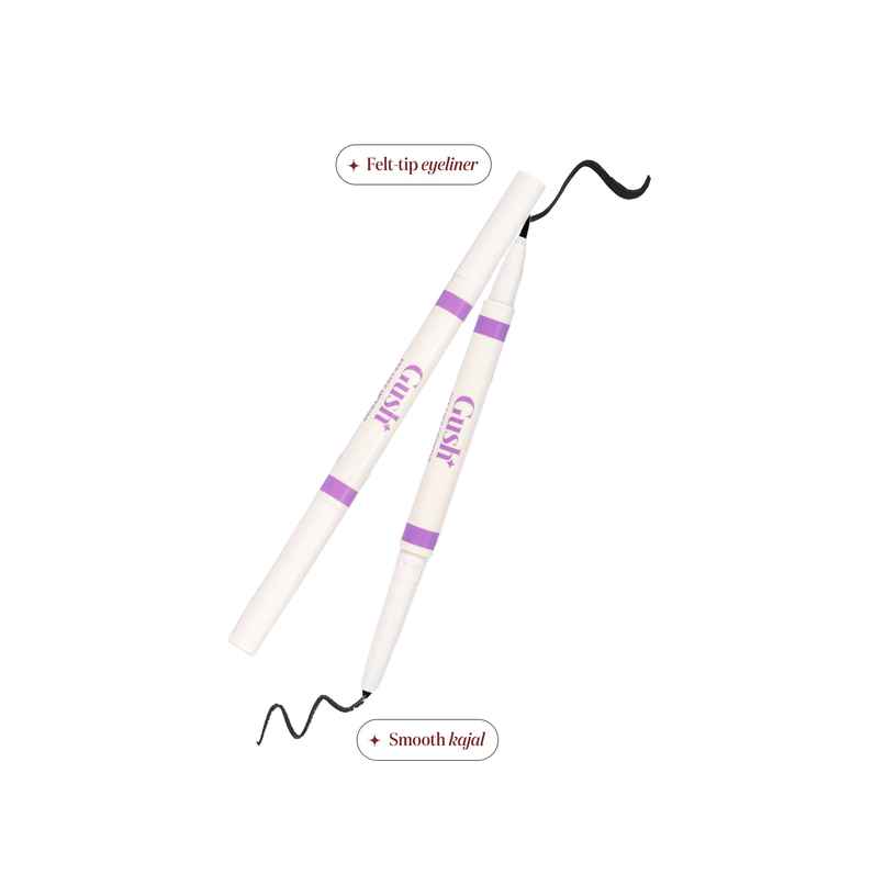 Gush Beauty Eye Like Options 2 in 1 Felt Tip Black Eyeliner And Creamy Kohl Pencil