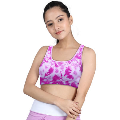 D'chica Girls Tie and Dye Print Non Padded Non Wired Teenager Bra | Pink - S
