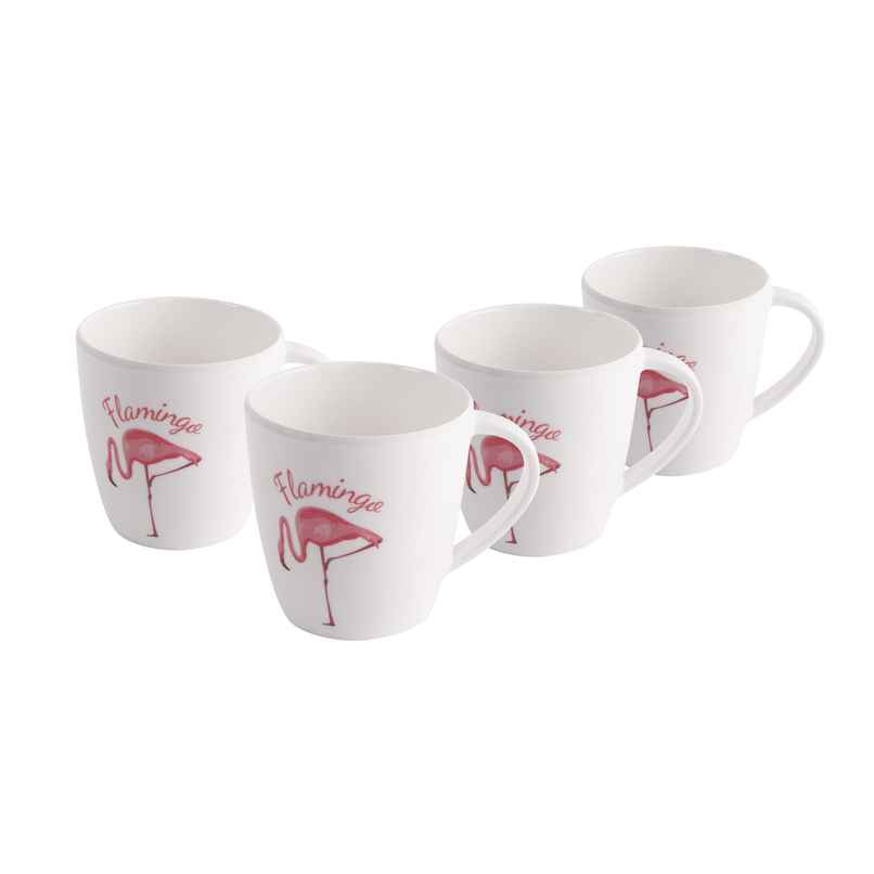 Cello Melamine Joycee Mugs, 200ml, Flamingo design (Set of 4)