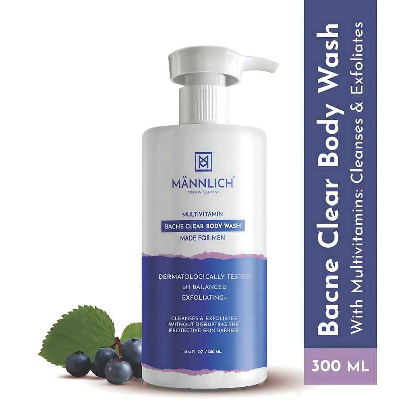 Mannlich Multivitamin 2% Salicylic Acid Body Acne Body Wash