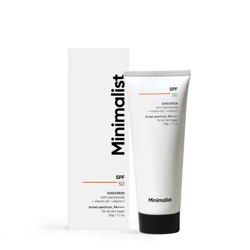 Minimalist SPF 50 PA++++ Multi- Vitamin Sunscreen Broad Spectrum No- White Cast Light Weight For Men & Women