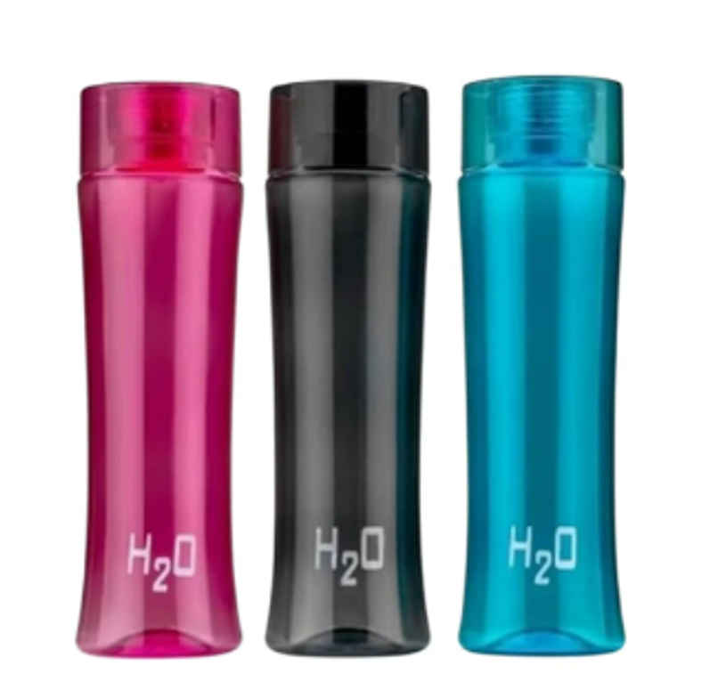 YELLOCUT H2O Round Unbreakable Plastic Bottle | Multicolour | 1 L