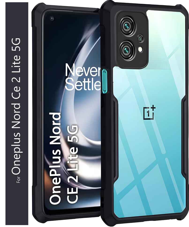 Kwine Case Oneplus Nord Ce 2 Lite Back Cover - Black Bordered Transparent Case Kwine Case Oneplus Nord Ce 2 Lite Back Cover - Black Bordered Transparent Case