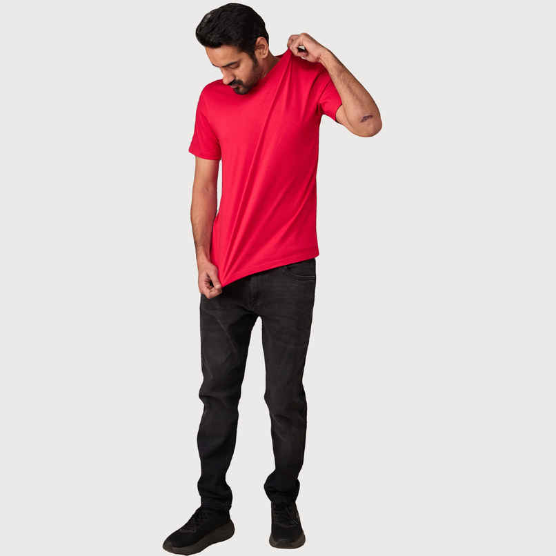 EQL Unisex 100% Compacted Cotton T-shirt | Deep Red - M EQL Unisex 100% Compacted Cotton T-shirt | Deep Red - M