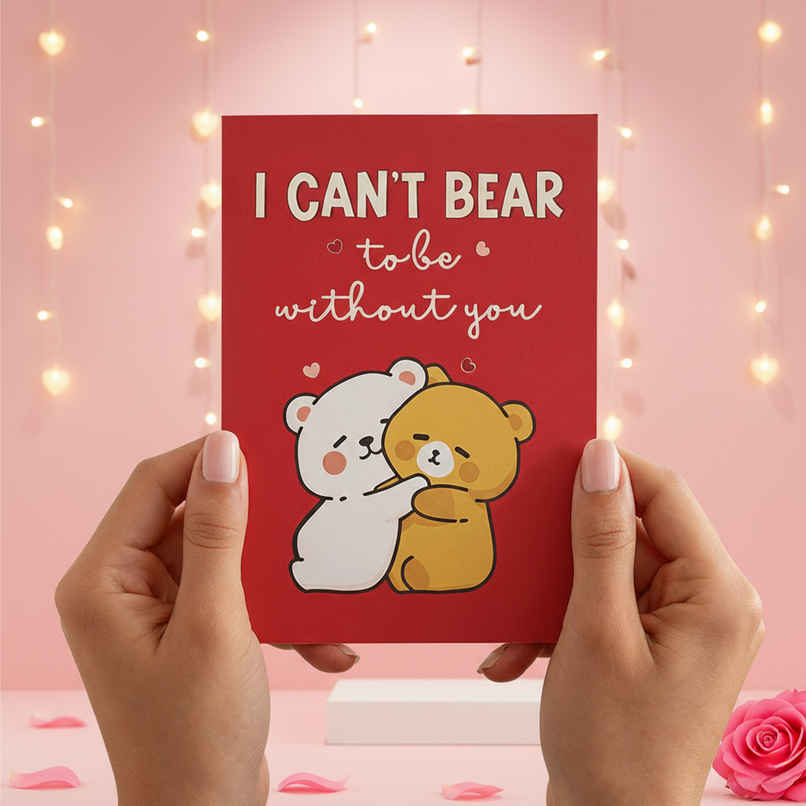 Sweet Teddy Bears Love Greeting Card | Oye Happy