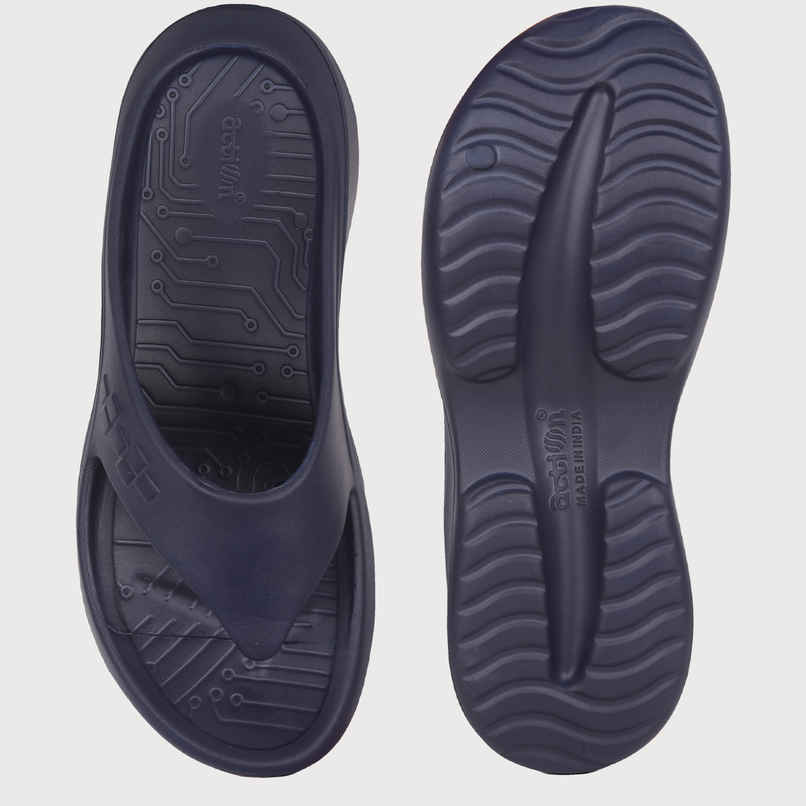 Action Men's Hran-53 Comfortable Slippers | Designer Footwear | Lightweight | Navy Blue - UK 6