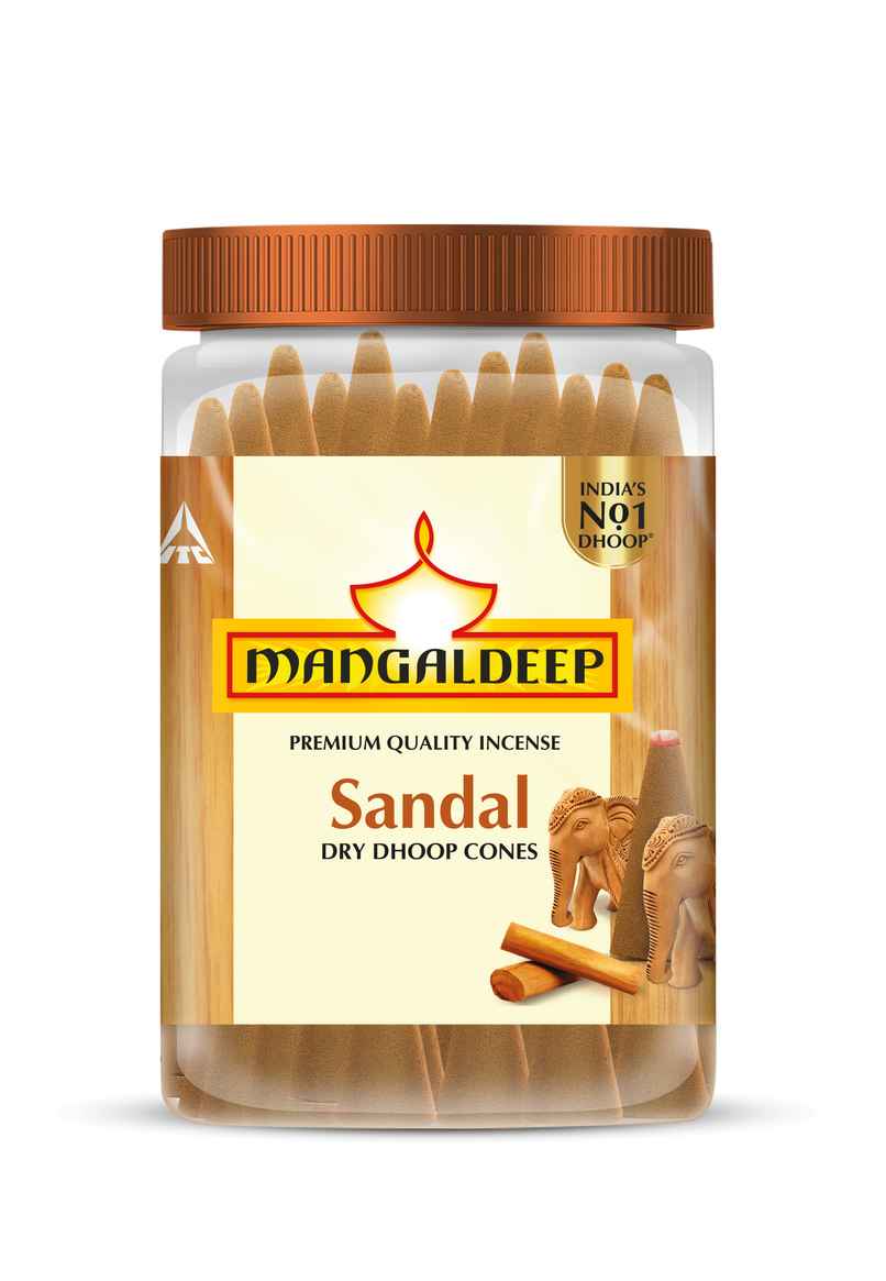 Mangaldeep Dry Dhoop Cones - Sandal Mangaldeep Dry Dhoop Cones - Sandal
