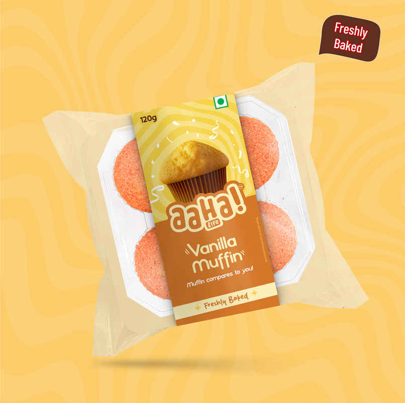 Aaha Life Fresh Vanilla Muffins | Eggless