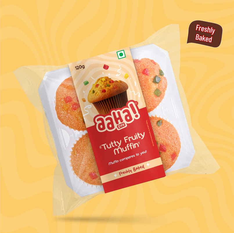 Aaha Life Fresh Tutty Fruity Muffin | Eggless