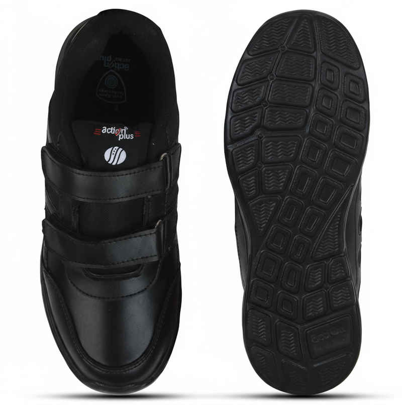 Action Kids School Shoes | AGT-52 | Black - UK 8