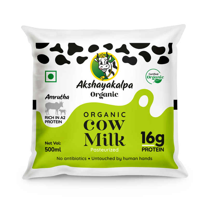 Akshayakalpa Amrutha A2 Pasteurized Fresh Organic Milk (Pouch) Akshayakalpa Amrutha A2 Pasteurized Fresh Organic Milk (Pouch)