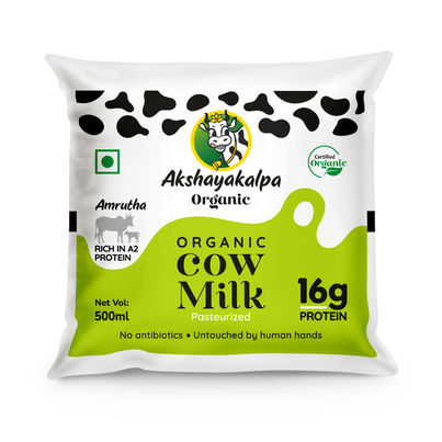 Akshayakalpa Amrutha A2 Pasteurized Fresh Organic Milk (Pouch) Akshayakalpa Amrutha A2 Pasteurized Fresh Organic Milk (Pouch)
