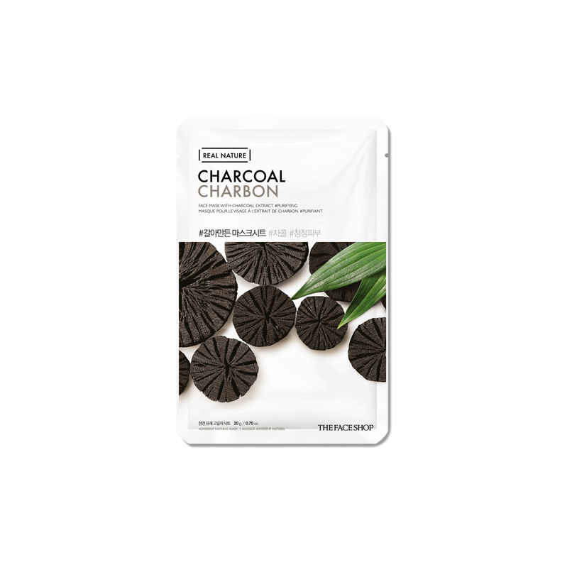 The Face Shop Real Nature Charcoal Face Mask Packet The Face Shop Real Nature Charcoal Face Mask Packet