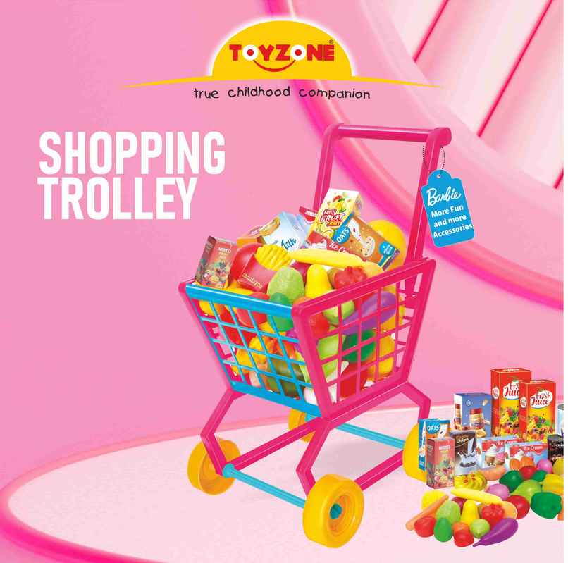 Toyzone Barbie Shopping Trolley Toyzone Barbie Shopping Trolley