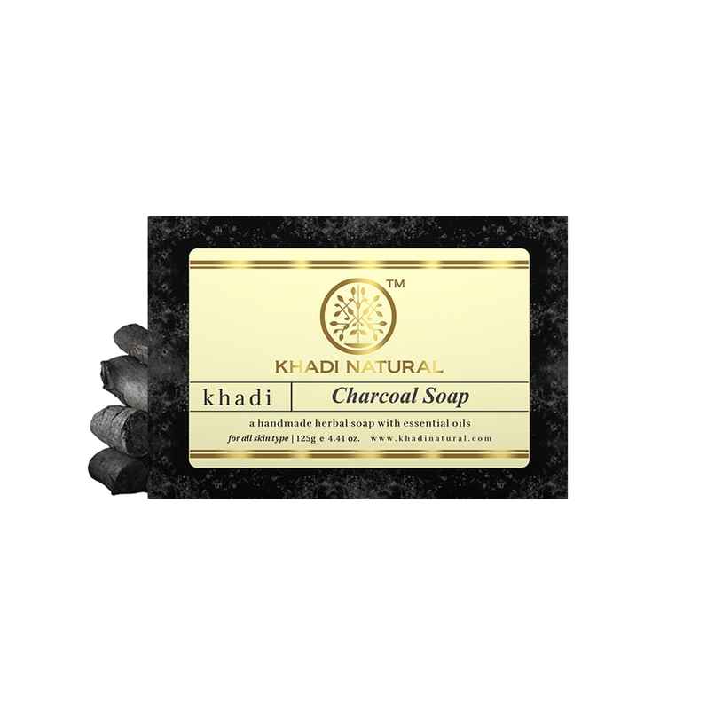 Khadi Natural Charcoal Soap For Deep Cleansing And Purifying