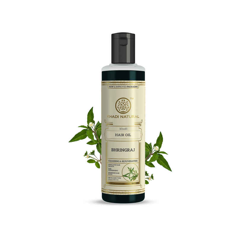 Khadi Natural Bhringraj Hair Oil Enhances Hair Health And Shine
