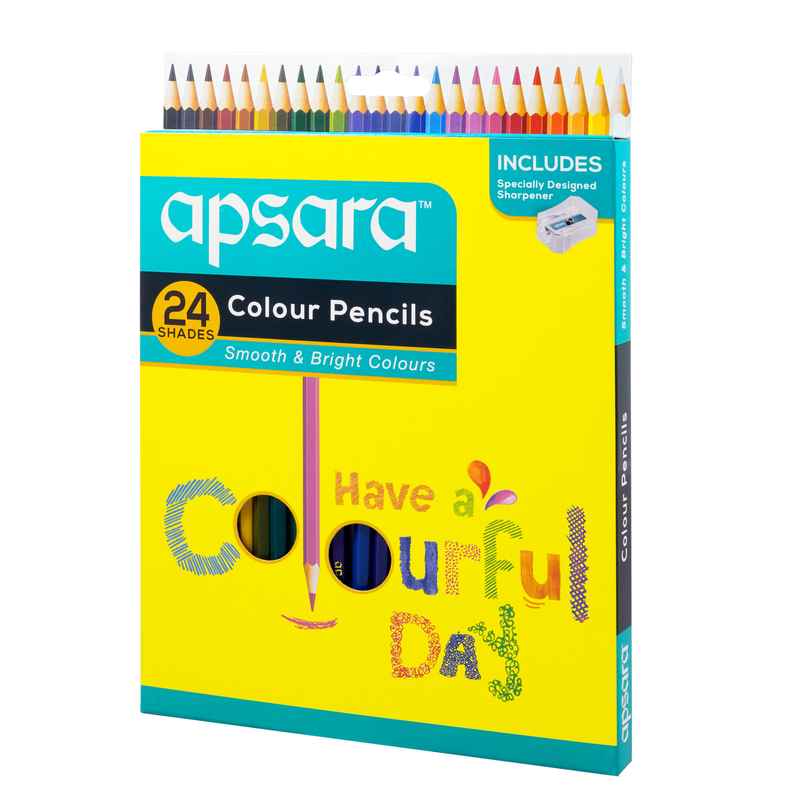 Apsara Colour Pencil Hexagon Shape Full Size 24 Colour
