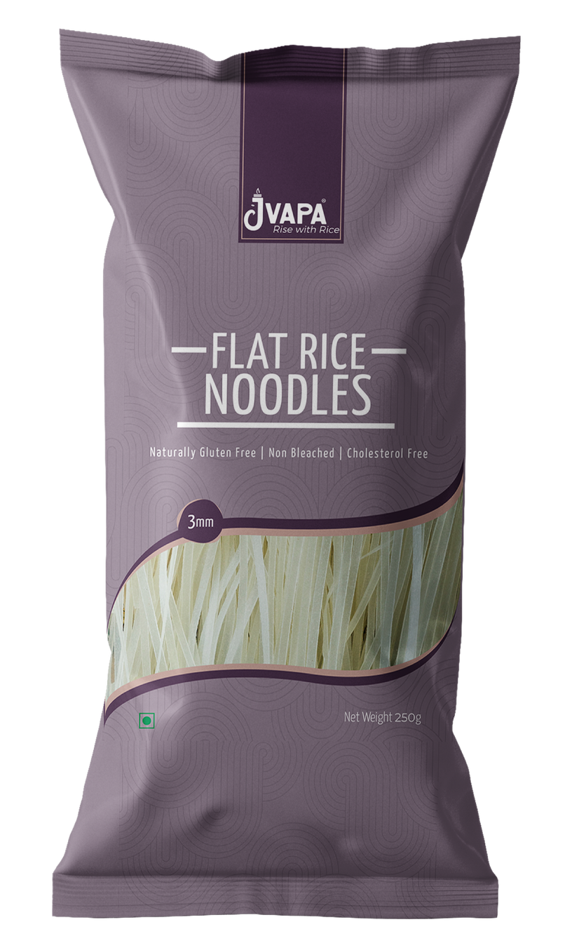Jvapa Flat Rice Noodles (3mm) | 100% Rice | Naturally Gluten-Free | No Maida | Pad Thai & Pho