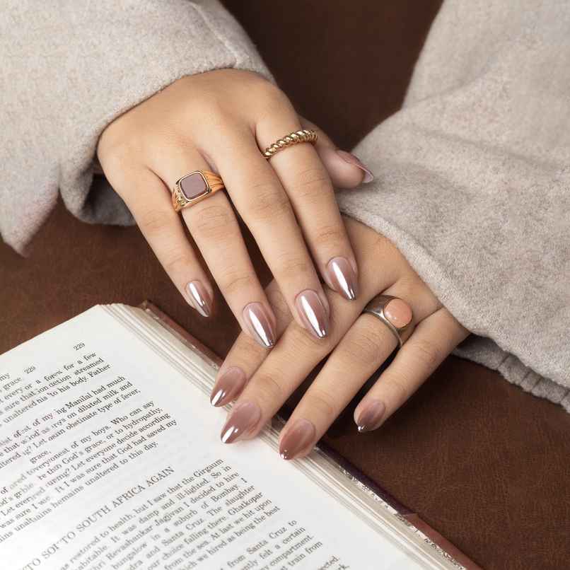 Pep Nails Brown Glow Medium Almond Brown Metallic Soft Gel Reusable Press On Nails 30 Nail Tips Pep Nails Brown Glow Medium Almond Brown Metallic Soft Gel Reusable Press On Nails 30 Nail Tips