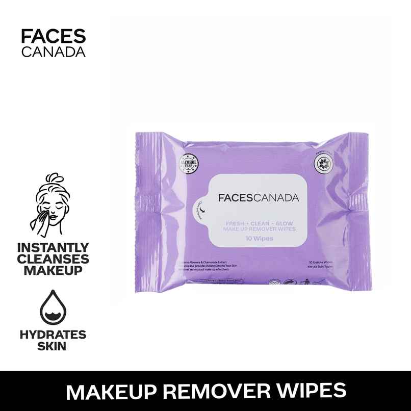 Faces Canada Fresh Clean Glow Makeup Remover Wipes - 10 N